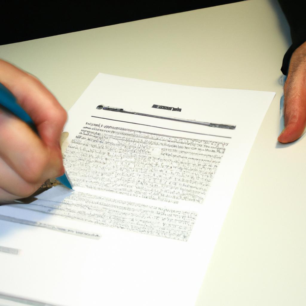 Person signing loan agreement paperwork